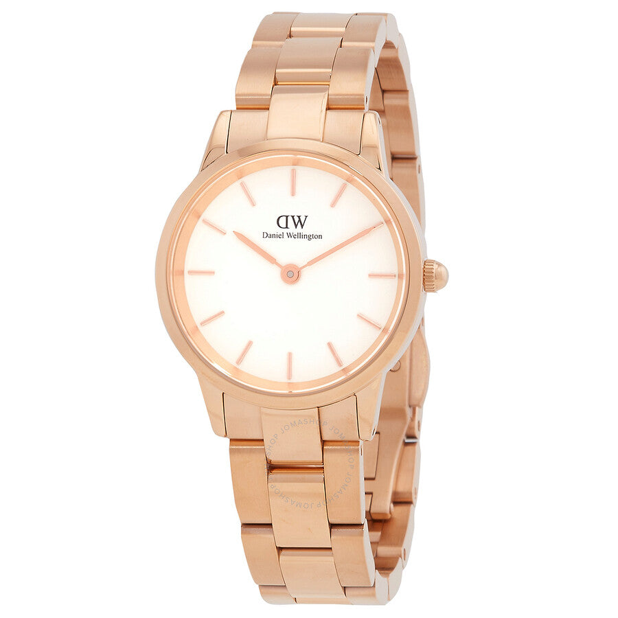 Daniel Wellington Iconic Link Quartz White Dial Ladies Watch DW00100213 - Dawson Watches