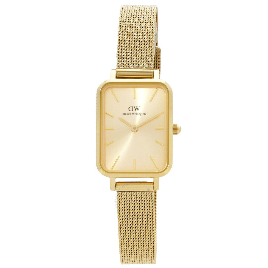 Daniel Wellington Quadro Quartz Gold Dial Ladies Watch DW00100485 - Dawson Watches