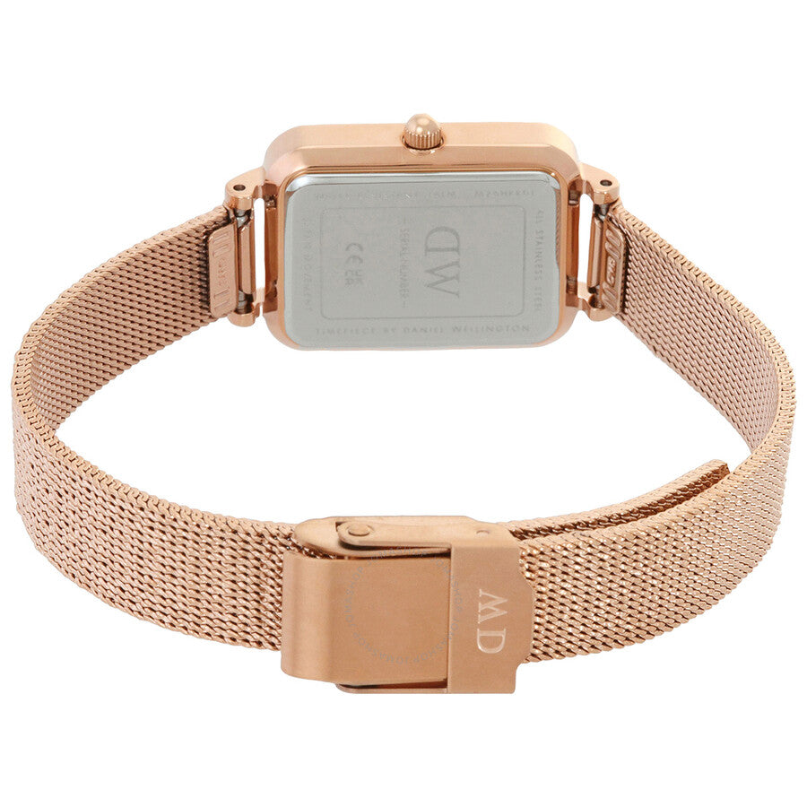Daniel Wellington Quadro Quartz Rose Gold Dial Ladies Watch DW00100484 - Dawson Watches #3