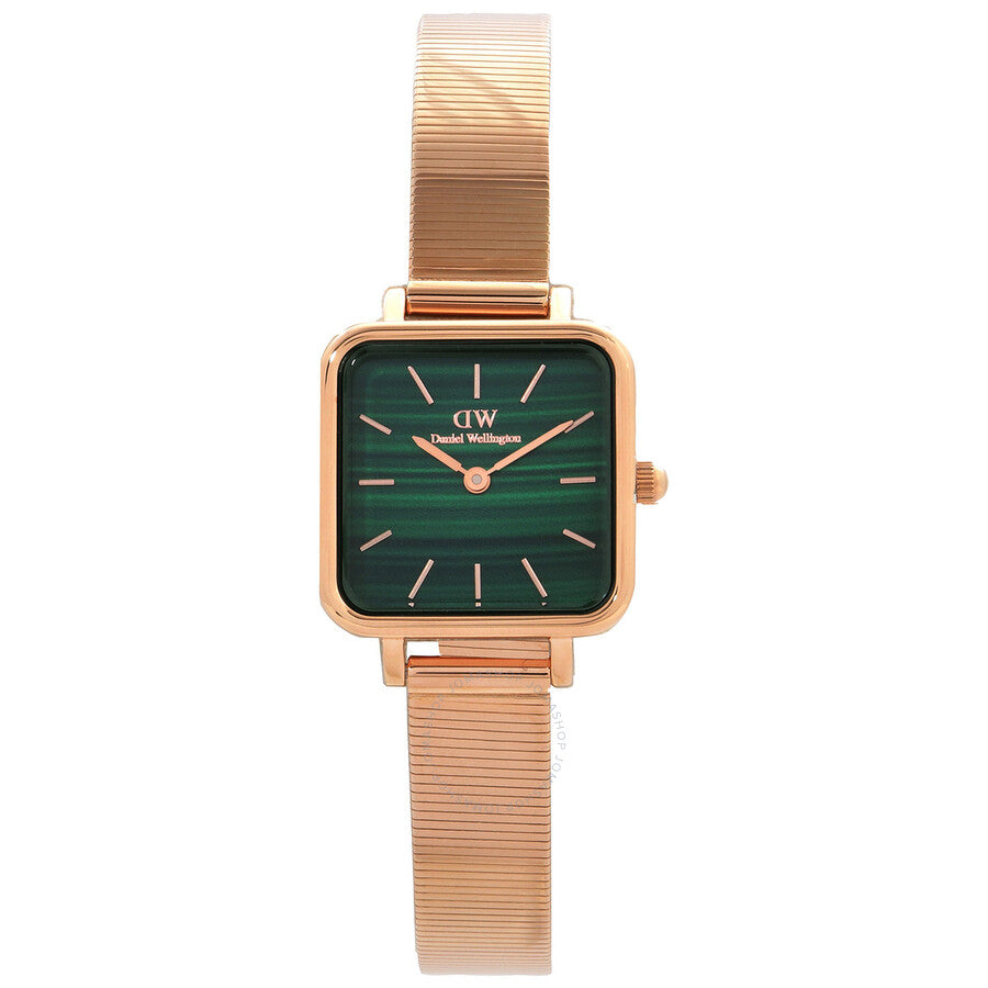 Daniel Wellington Quadro Studio Quartz Green Dial Ladies Watch DW00100520 - Dawson Watches