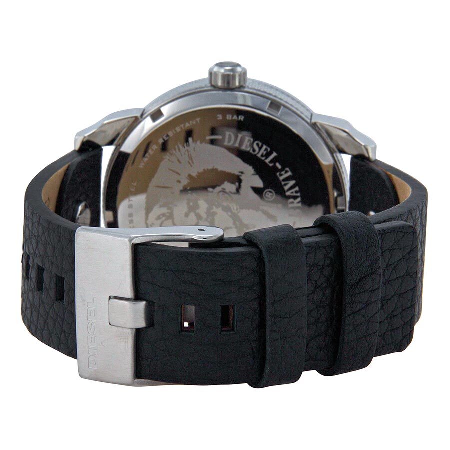 Diesel Mini Daddy Black Dial Black Leather Men's Watch DZ7307 - BigDaddy Watches #3