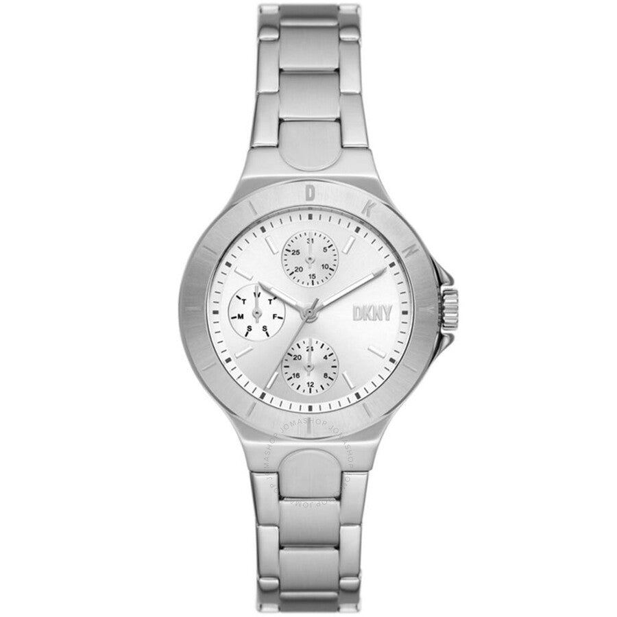 DKNY Chambers Quartz Silver Dial Ladies Watch NY6678 - Dawson Watches