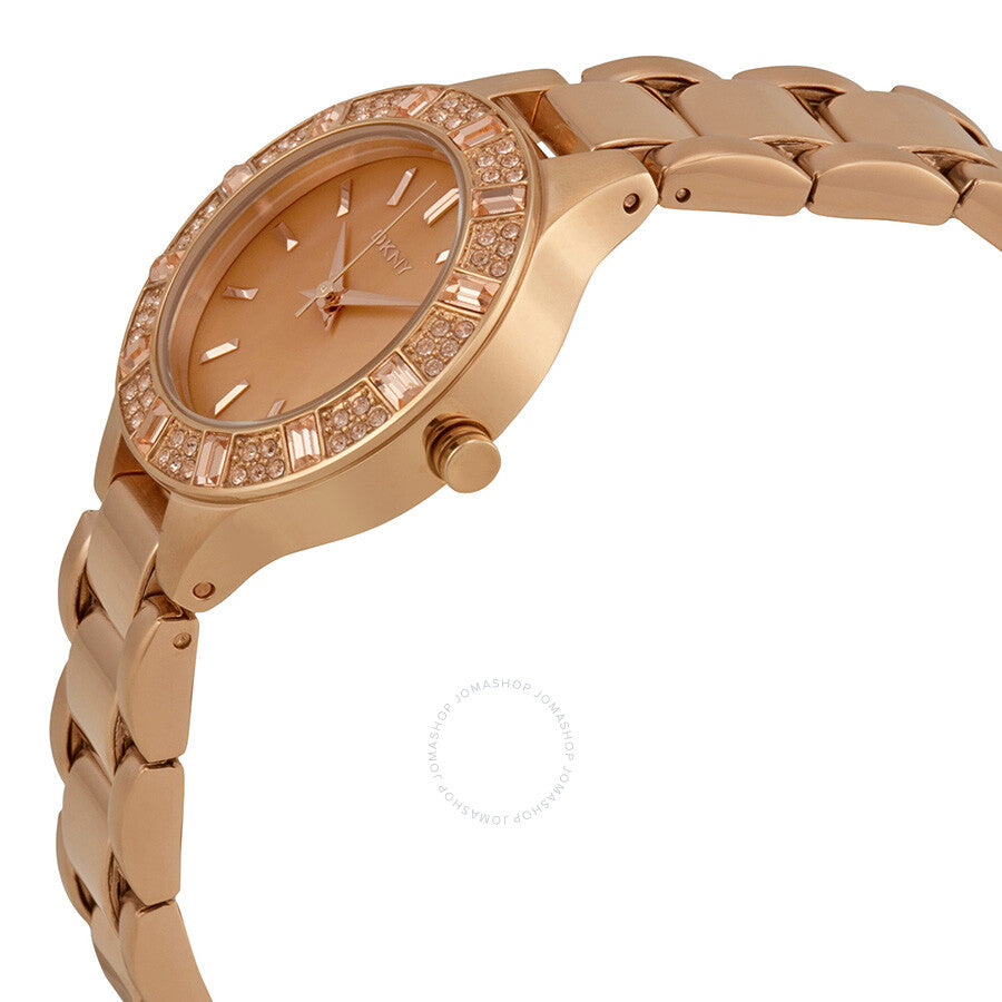 DKNY Chambers Rose Dial Rose Gold-tone Ladies Watch NY8486 - Dawson Watches #2