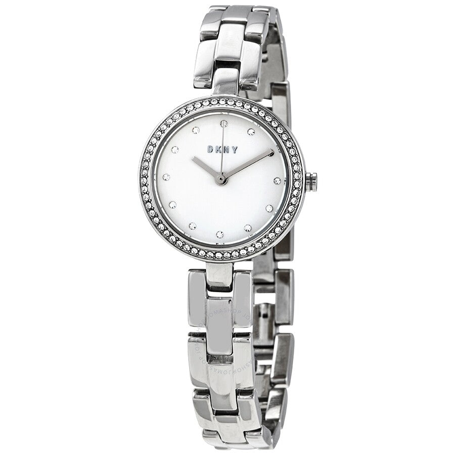 DKNY City Link Quartz Crystal Silver Dial Ladies Watch NY2824 - Dawson Watches
