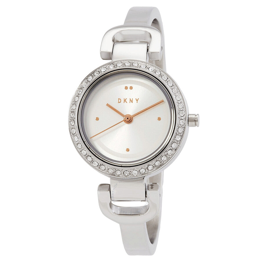 DKNY City Link Quartz Crystal Silver Dial Ladies Watch NY2861 - Dawson Watches