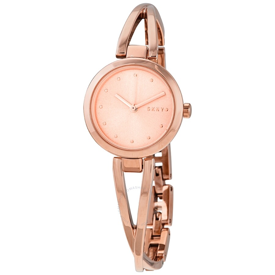 DKNY Crosswalk Quartz Rose Gold Dial Ladies Watch NY2812 - Dawson Watches