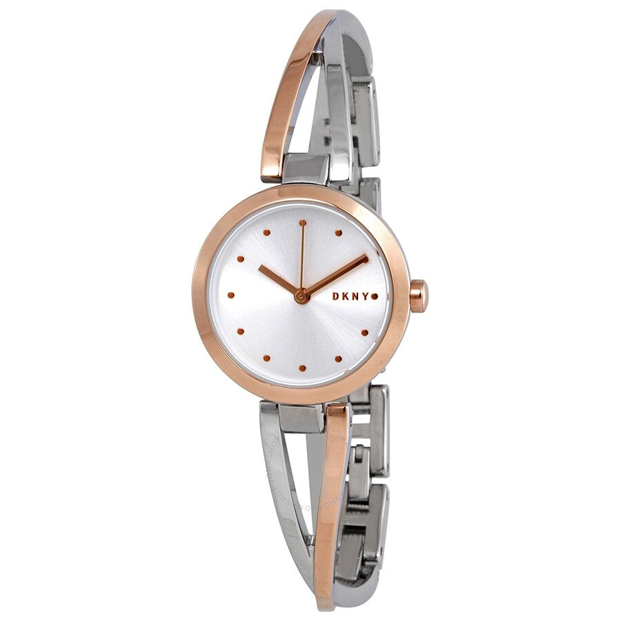 DKNY Crosswalk Quartz Silver Dial Two-tone Ladies Watch NY2791 - Dawson Watches