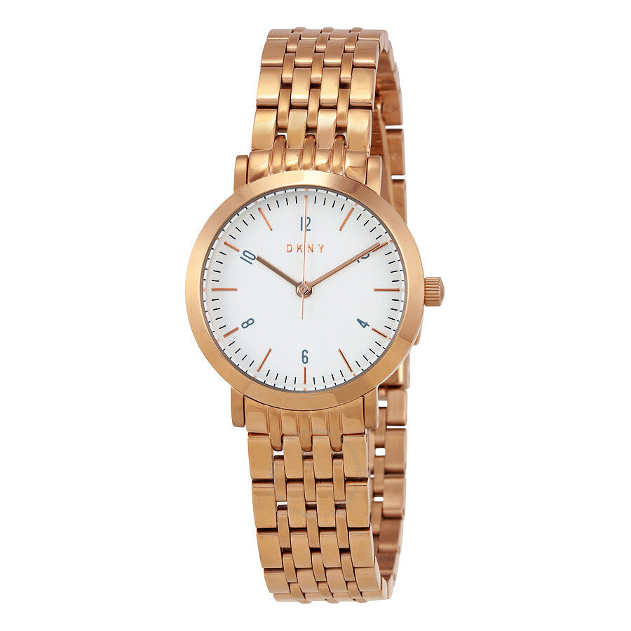 DKNY Minetta White Dial Rose Gold-tone Ladies Watch NY2511 - Dawson Watches