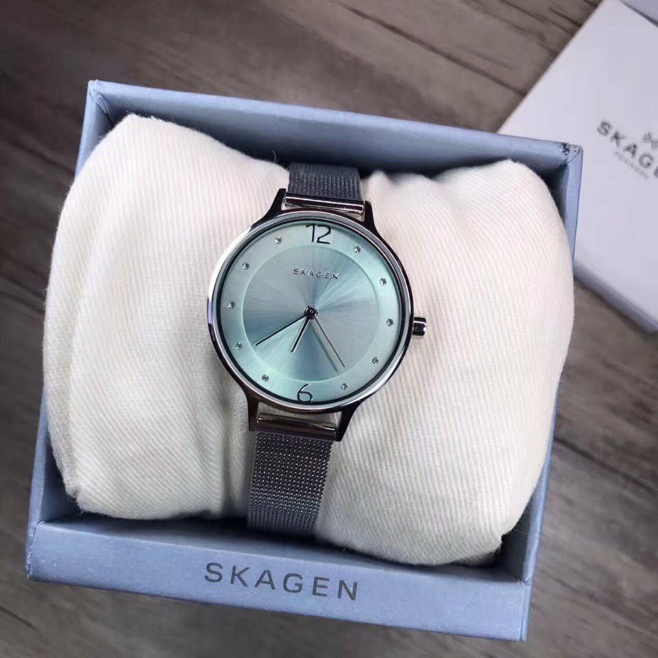 Skagen Anita Light Green Sunray Dial Ladies Watch SKW2324