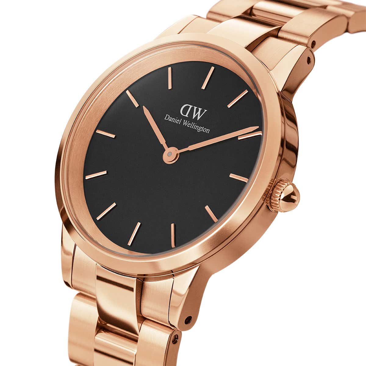 Daniel Wellington Black Iconic Link 32mm Ladies Gold Watch DW00100212