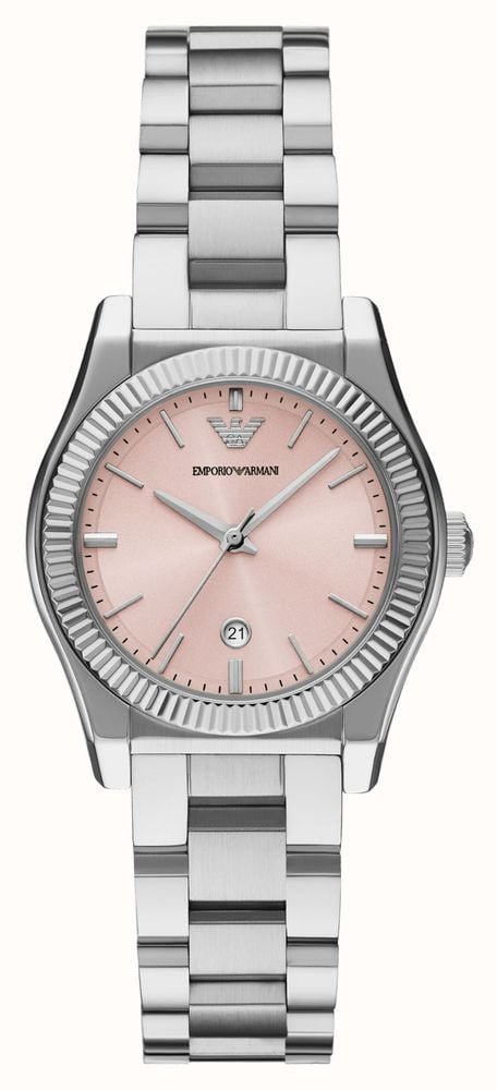 Emporio Armani AR11658 women's watch with pink dial and stainless steel bracelet