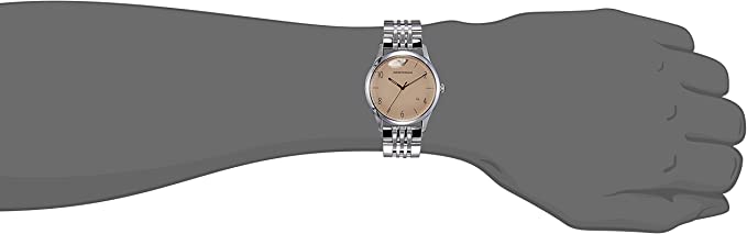 Emporio Armani Classic Cream Dial Stainless Steel Men’s Watch AR1881 - Watch