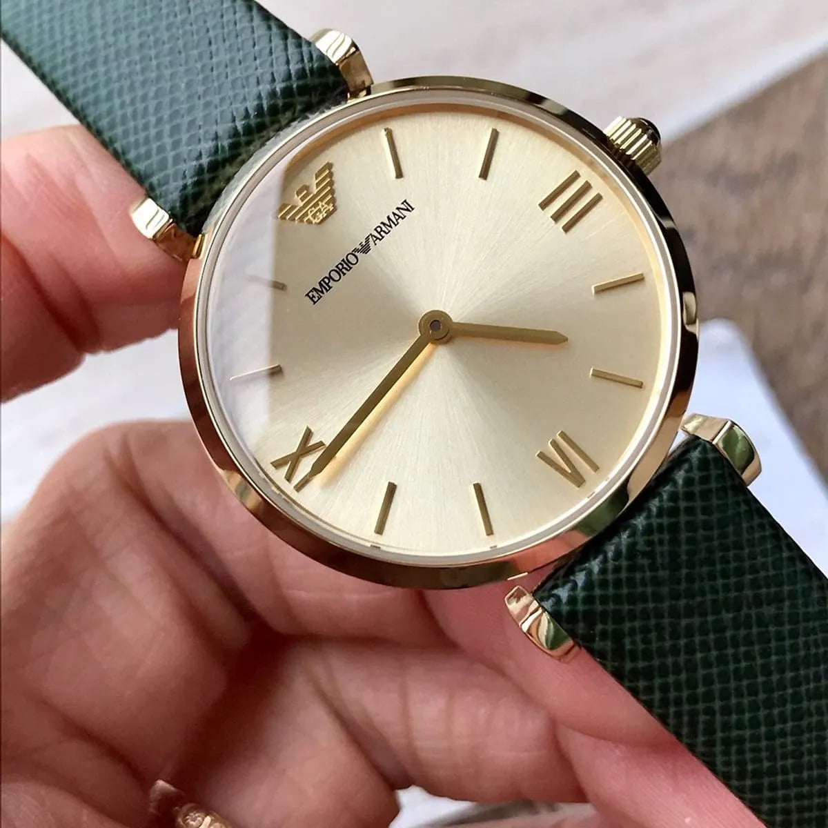 Emporio Armani Gianni T-Bar Gold Women's Watch - AR1726