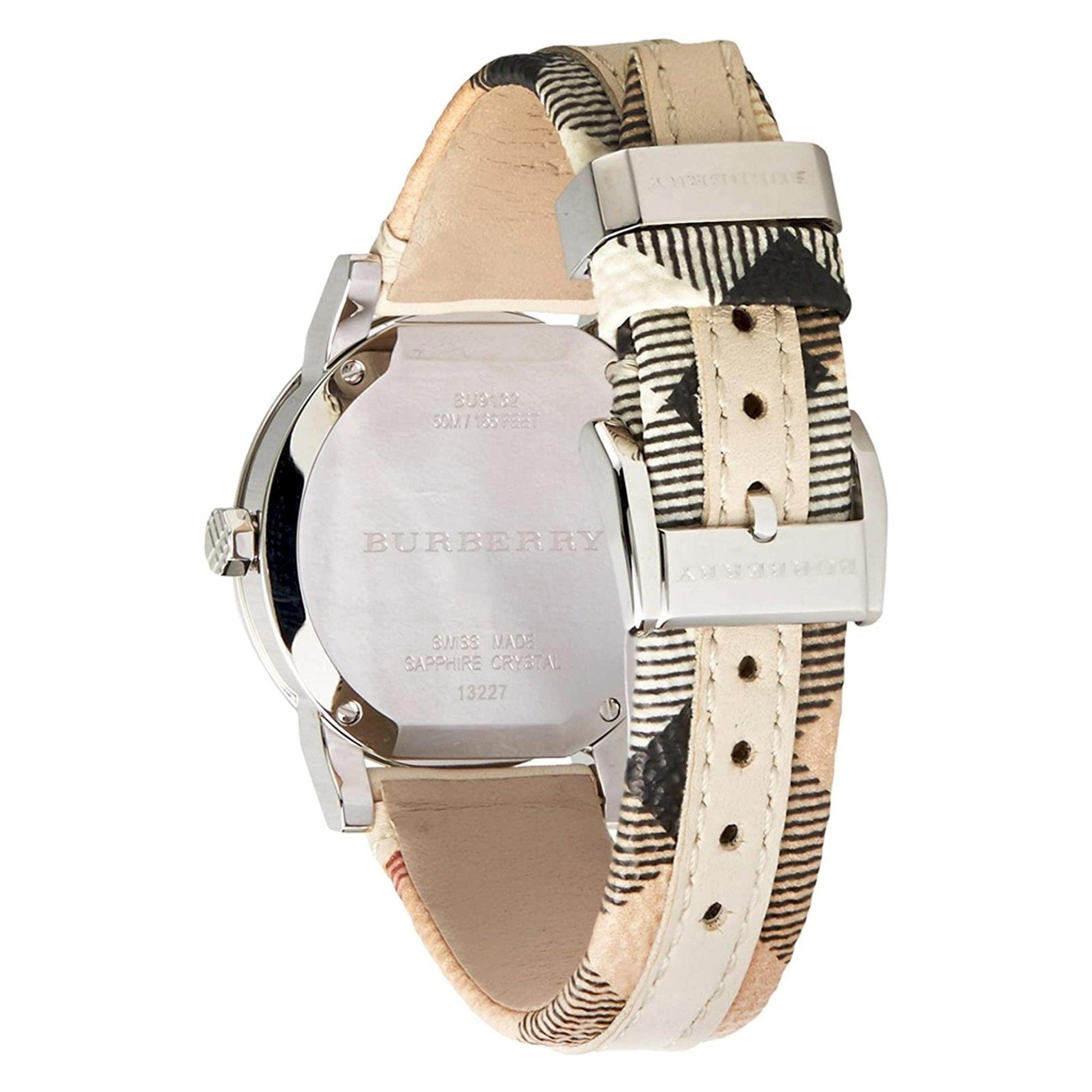Burberry Women's Swiss The City Haymarket Check and White Leather Strap Women's Watch BU9132 - Dawson Watches #3