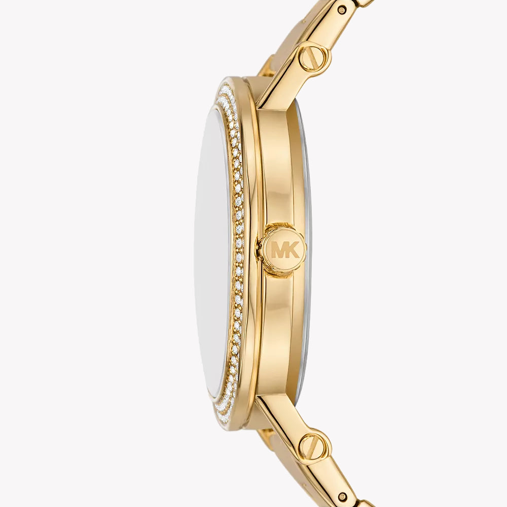 Michael Kors Slim Runway Blue Dial Gold Women's Watch - MKO1048