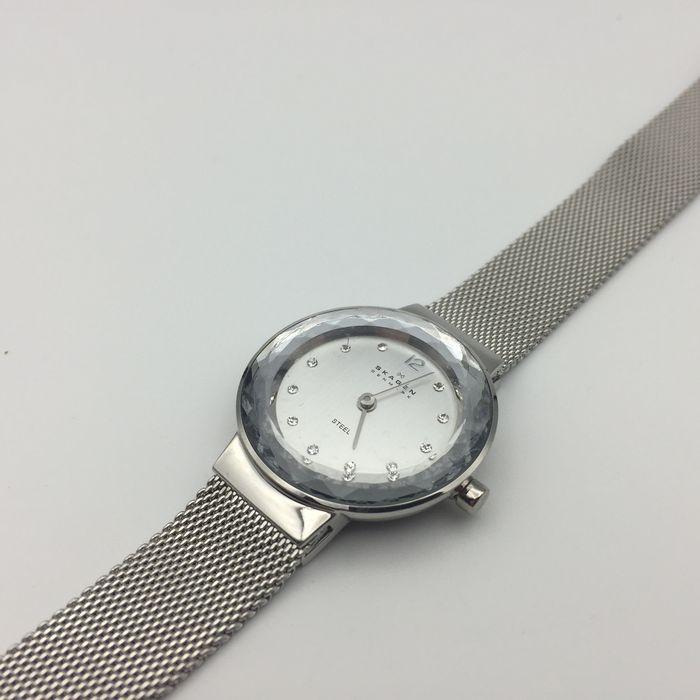 Skagen Silver Dial Stainless Steel Mesh Ladies Watch 456SSS