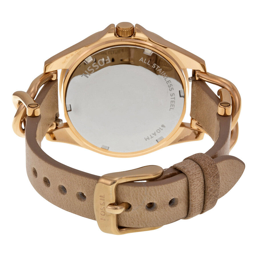 Fossil Riley Multi-Function Sand Dial Bone Leather Ladies Watch ES3466 - Dawson Watches #3