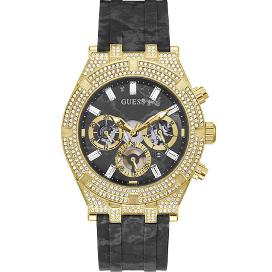 Guess Classic Chronograph Crystal Black Dial Men's Watch GW0418G2 - Dawson Watches
