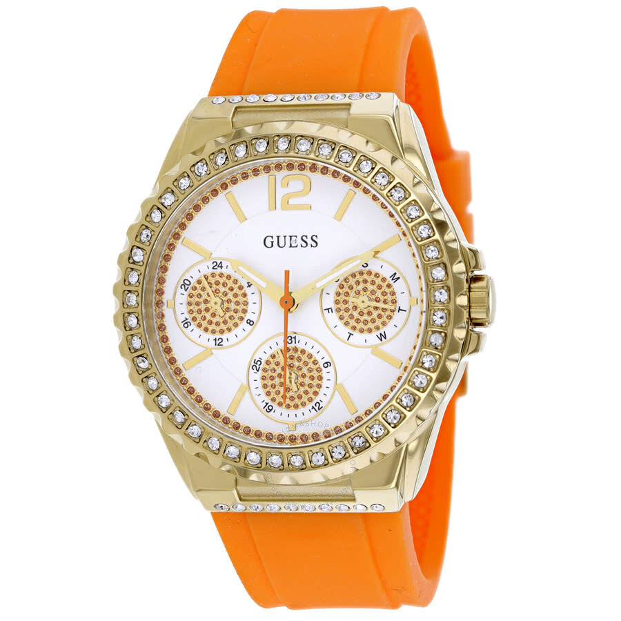 Guess Classic Quartz White Dial Ladies Watch W0846L4 - Dawson Watches
