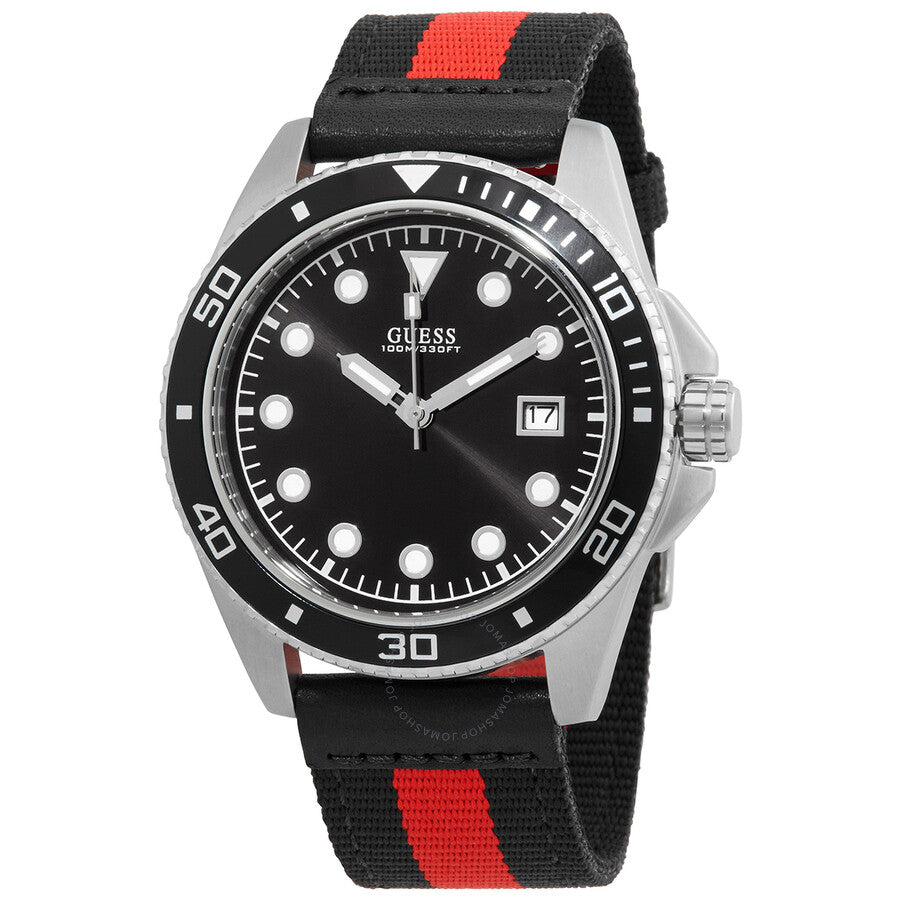Guess Crew Quartz Black Dial Men's Watch W1051G1 - Dawson Watches