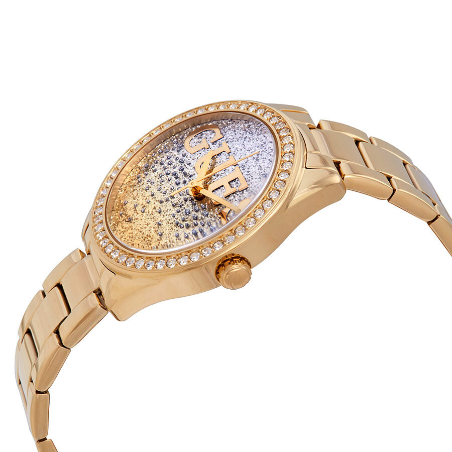 Guess Glitter Girl Gold and Silver Glitter Dial Ladies Watch W0987L2 - BigDaddy Watches #2