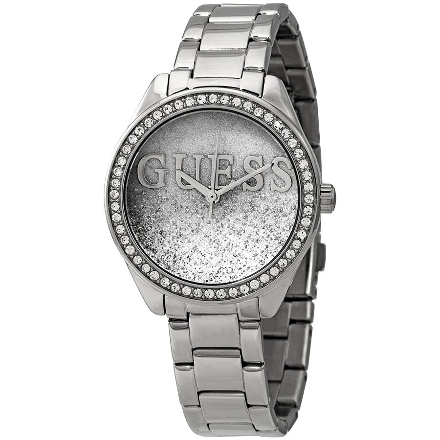 Guess Glitter Girl Silver Dial Stainless Steel Ladies Watch W0987L1 - BigDaddy Watches