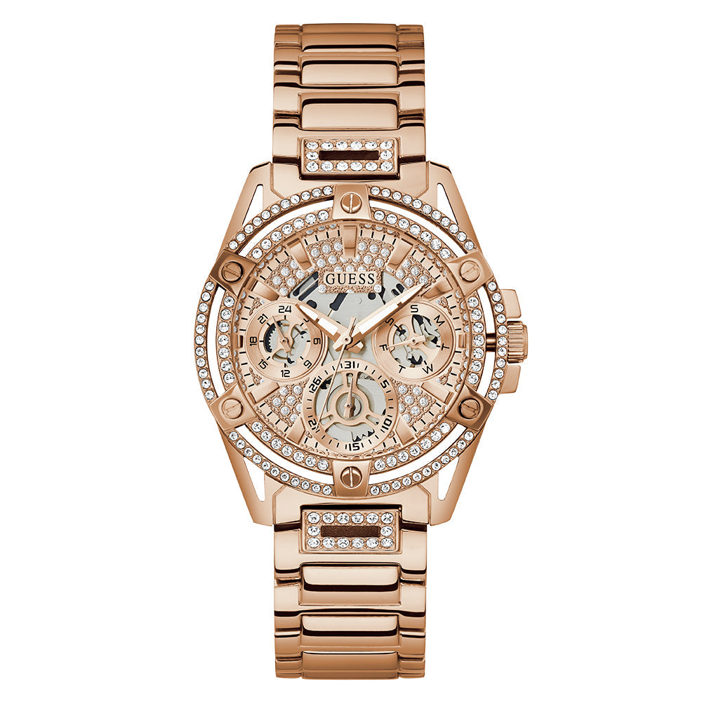 Guess Lady Frontier Quartz Crystal Rose Dial Ladies Watch W1156L3