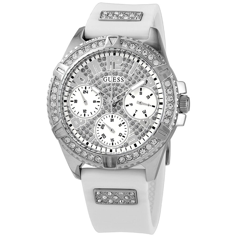 Guess Lady Frontier Quartz Crystal Silver Dial Ladies Watch W1160L4 - BigDaddy Watches