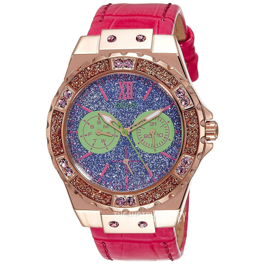 Guess Limelight Chronograph Quartz Blue Dial Ladies Watch W0775L4 - Dawson Watches