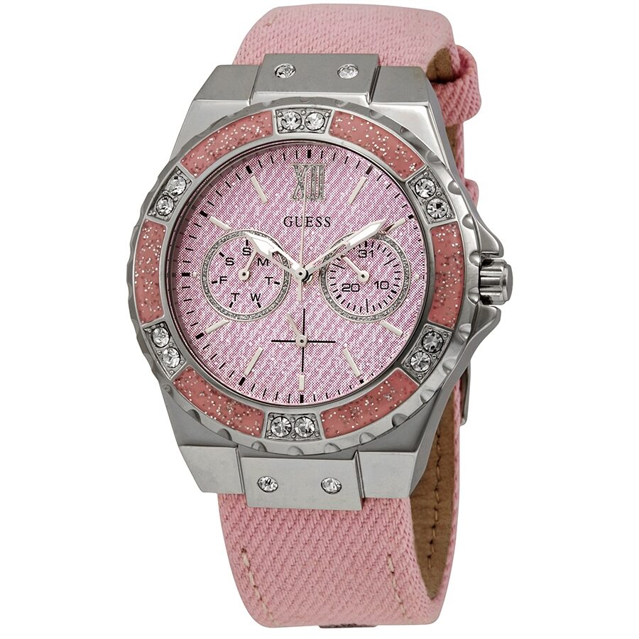 Guess Limelight Quartz Crystal Pink Dial Ladies Watch W0775L15 - BigDaddy Watches