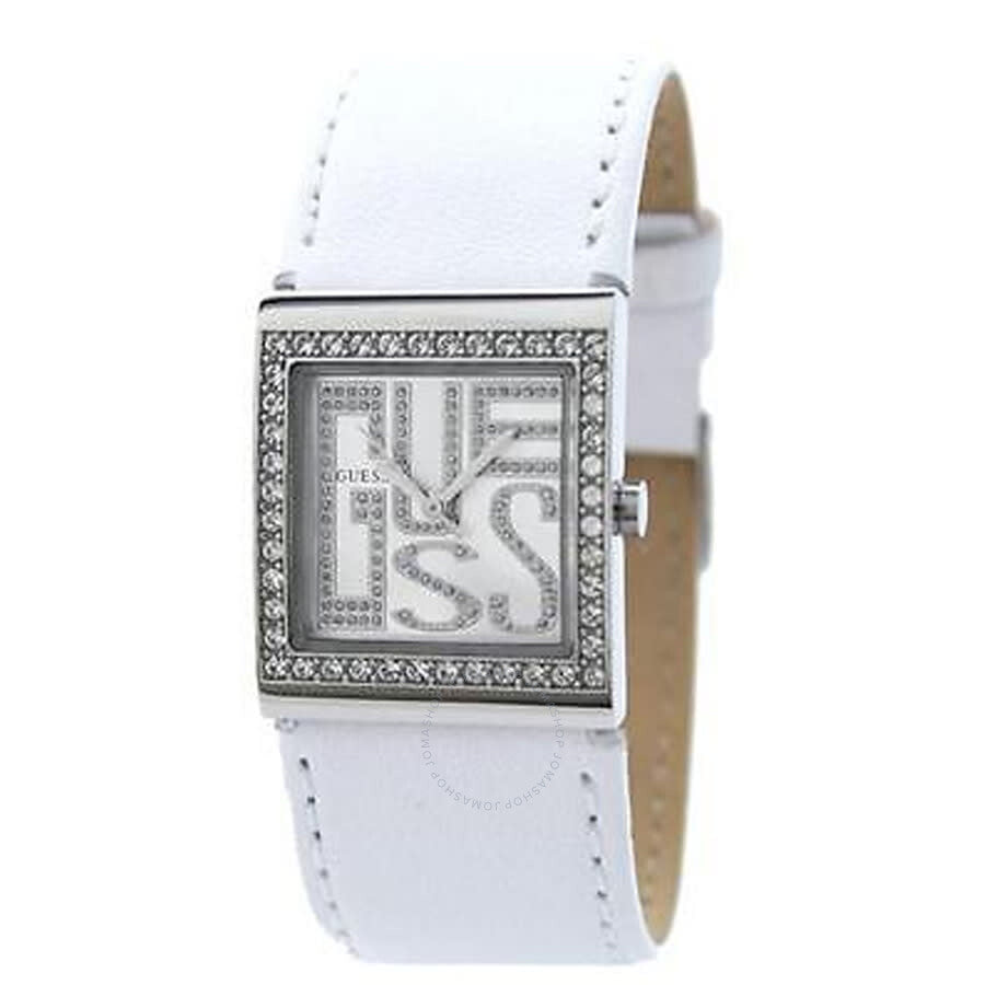 Guess Mini Graphix Quartz Silver Dial Ladies Watch W75023L2 - Dawson Watches