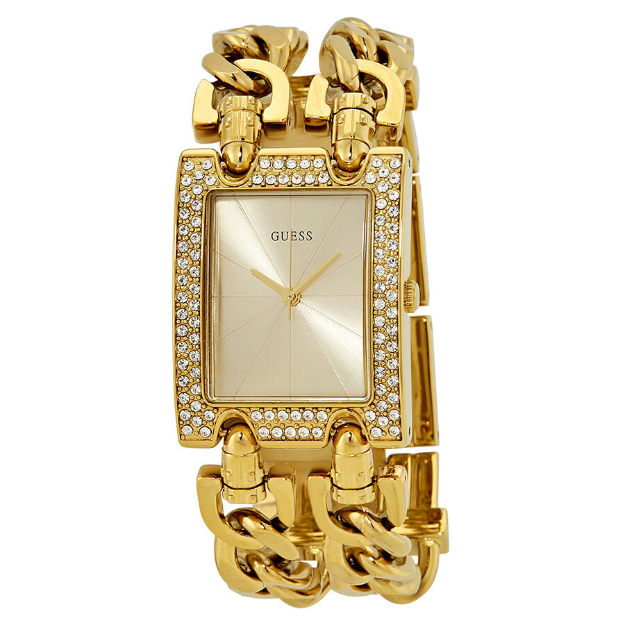 Guess Mod Gold Sunray Dial Ladies Bangle Watch W0072L1 - BigDaddy Watches