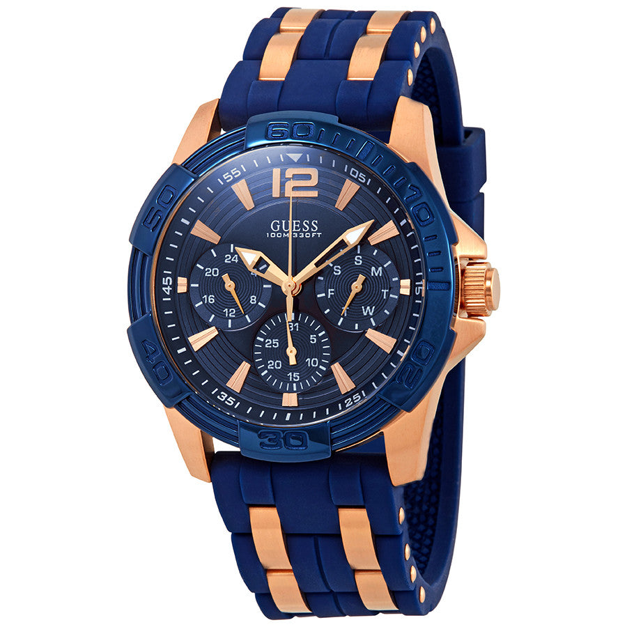 Guess Oasis Blue Dial Two-Tone Men's Watch W0366G4