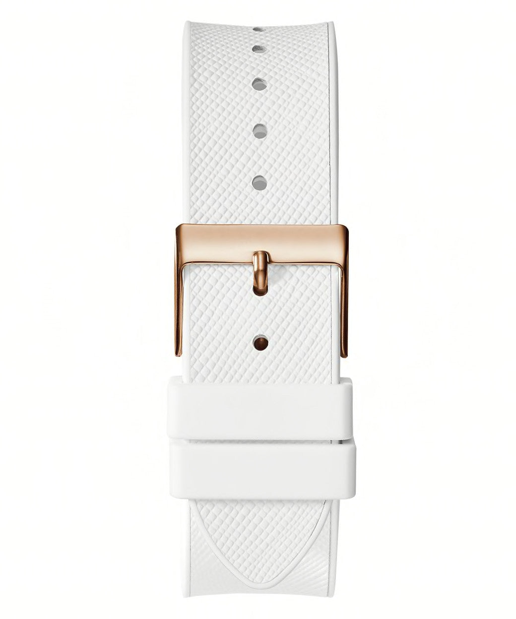 Guess Rose Gold Case White Silicone Women's Watch GW0105L3