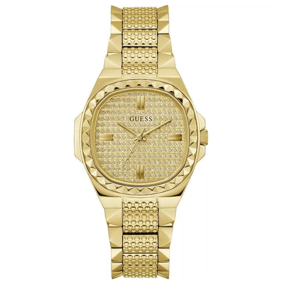 Guess Rebellious Gold Dial Ladies Watch GW0601L1 - Dawson Watches