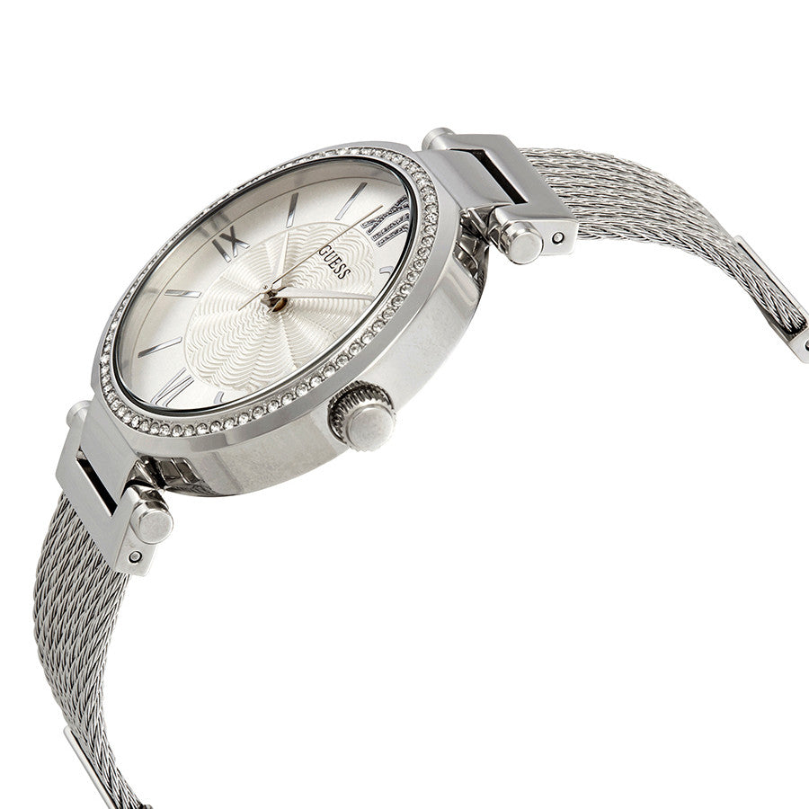 Guess Soho Crystal Silver Dial Ladies Watch W0638L1