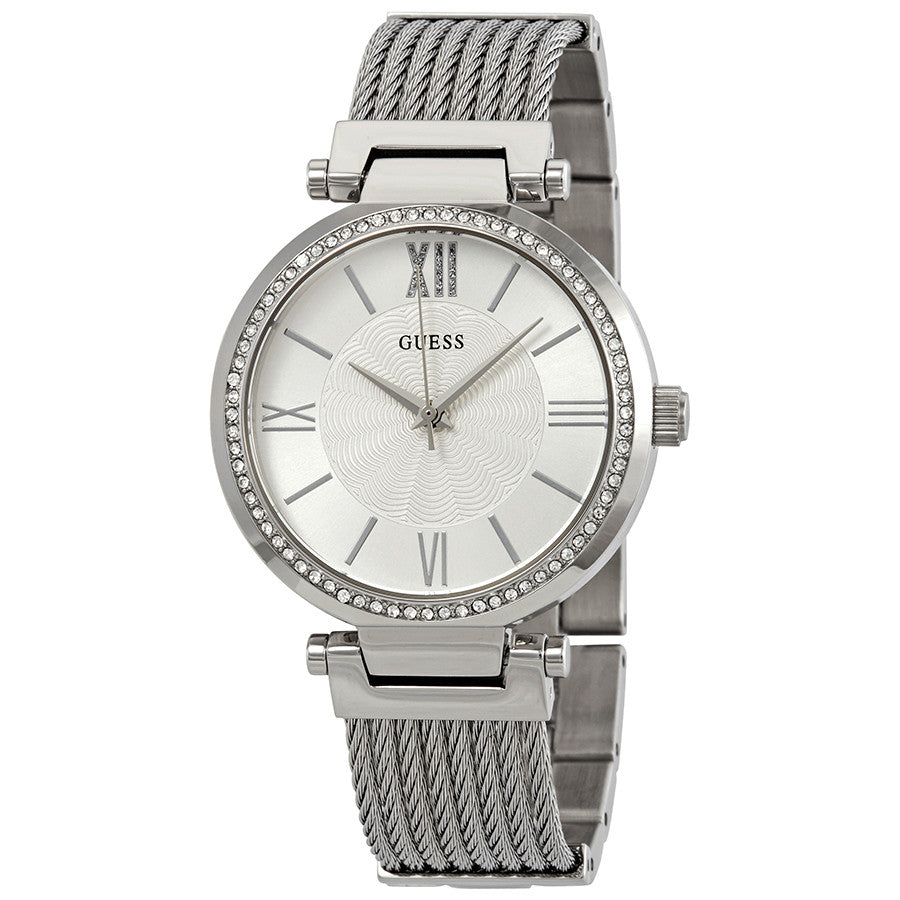 Guess Soho Crystal Silver Dial Ladies Watch W0638L1