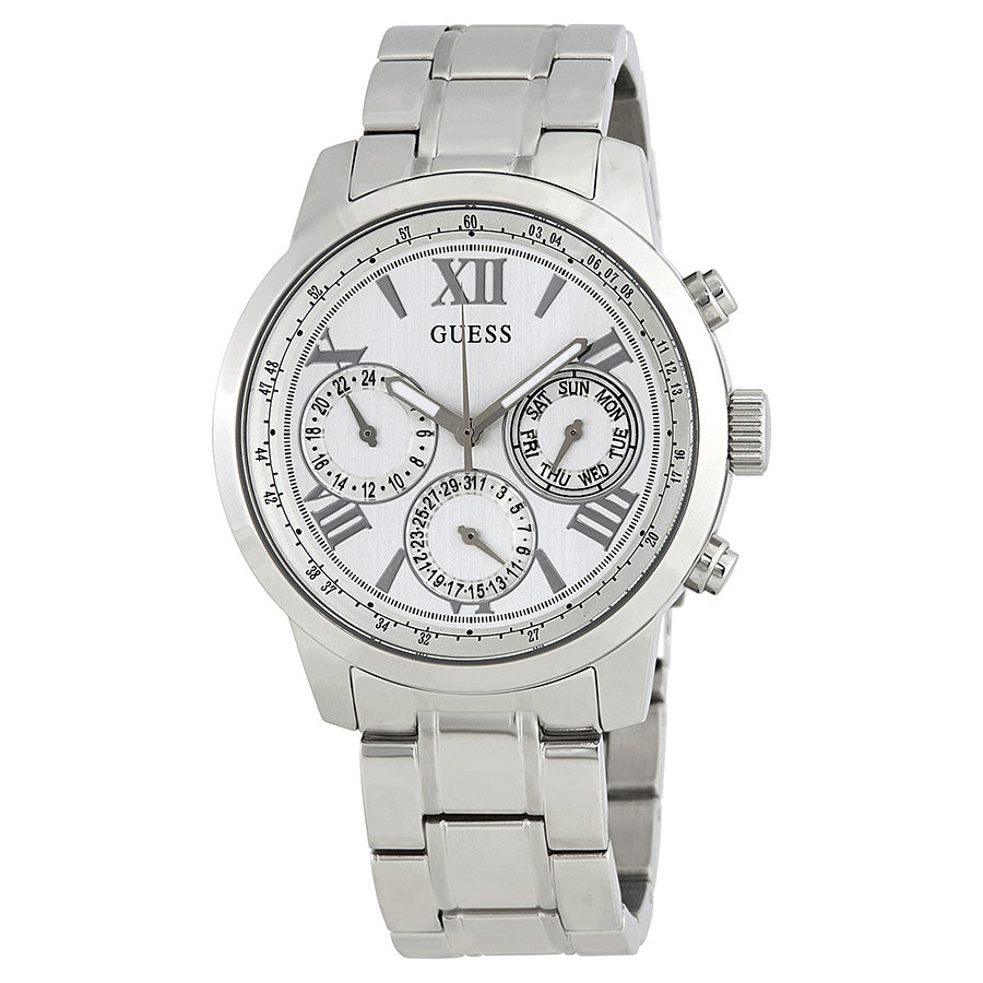 Guess Sunrise Multi-Function White Dial Watch W0330L3