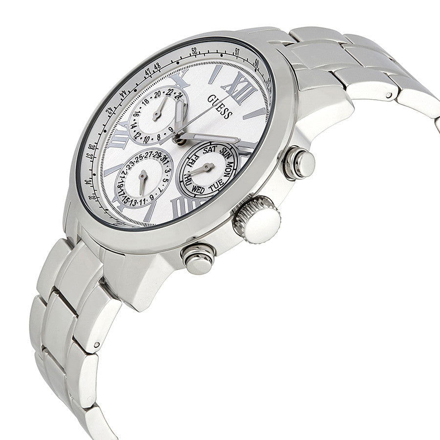 Guess Sunrise Multi-Function White Dial Watch W0330L3