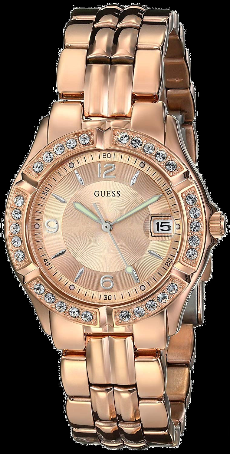 Guess Rose Gold Tone Crystal Dial Women's Watch  W11069L1 - Dawson Watches