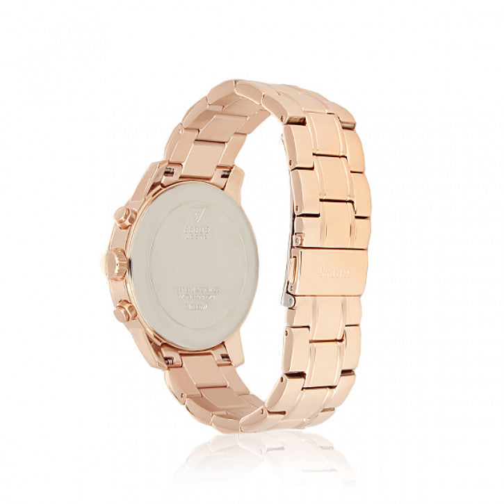 Guess Sunrise Multi-Function Rose Gold-Tone Watch W0330L2