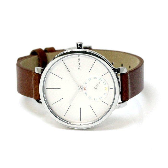 Skagen Hagen White Dial Leather Strap Ladies Watch SKW2434