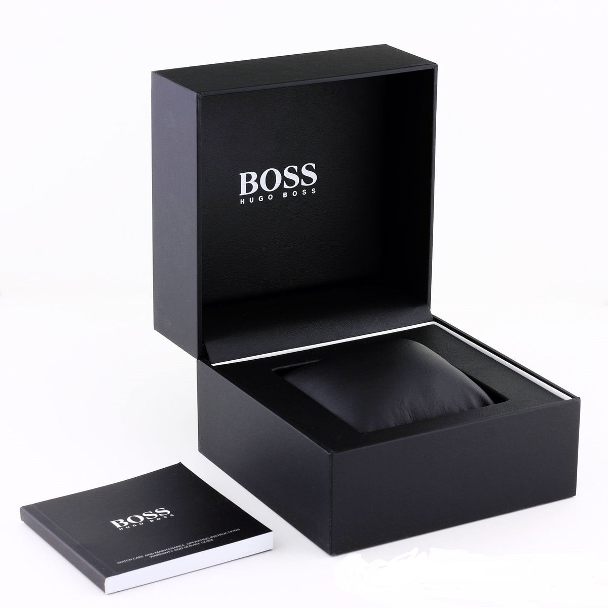 Hugo Boss Ocean Ceramic watch presentation box with BOSS branding and card