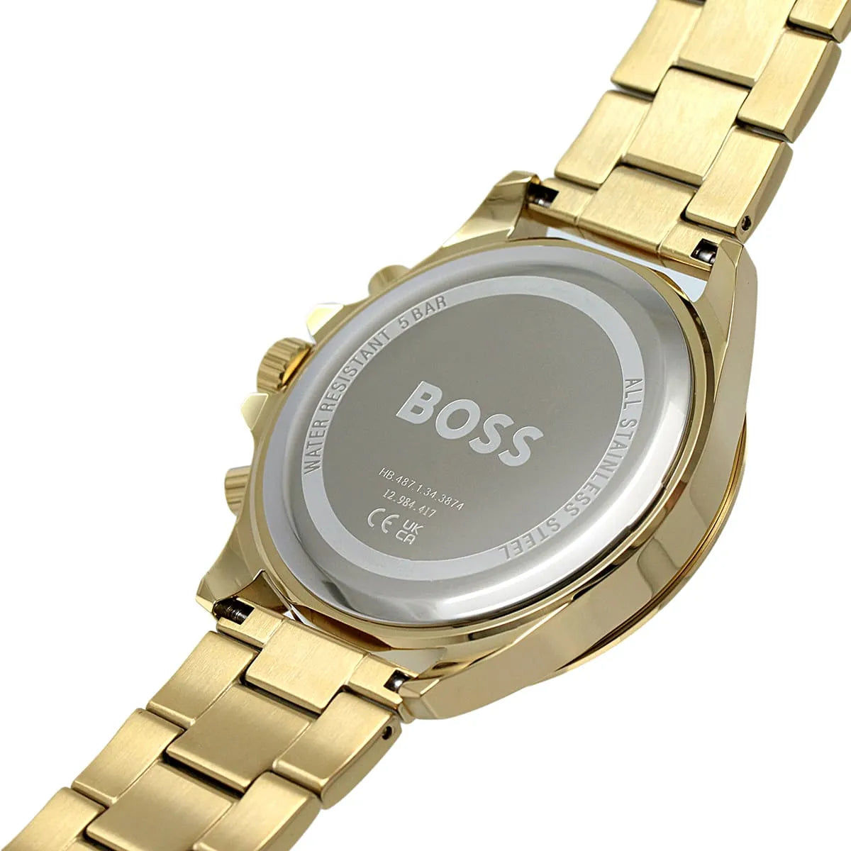 Hugo Boss Troper caseback with BOSS engraving and specifications visible