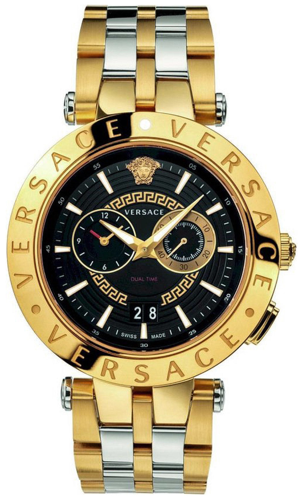 Versace Chronograph Multifunction Two-Tone Swiss Watch - VEBV00519