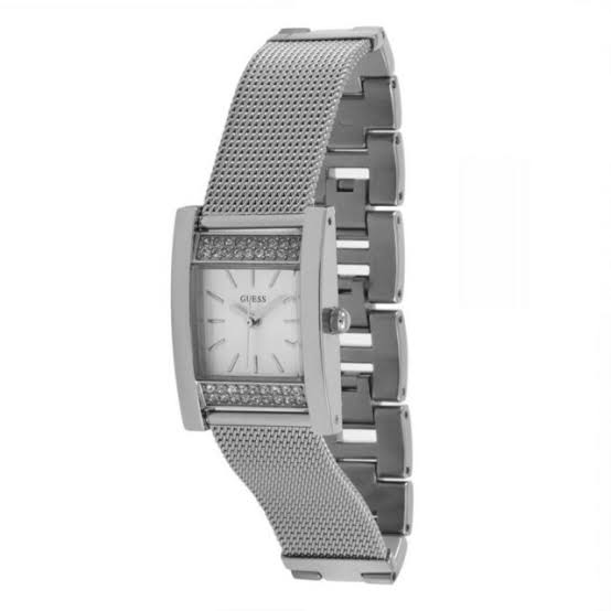 Guess Nouveau Diamond Silver Dial Ladies Watch W0127L1