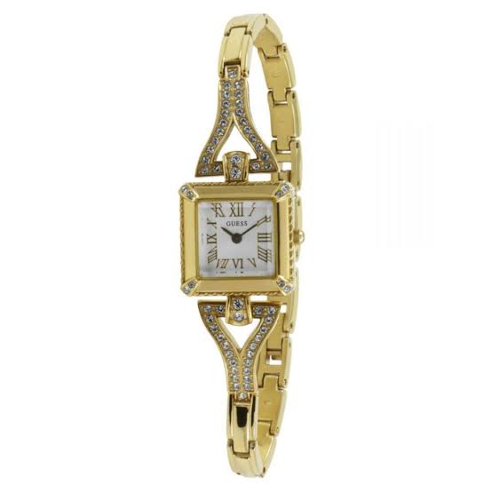 Guess Flawless Diamond White Dial Gold Ladies Watch W0137L2