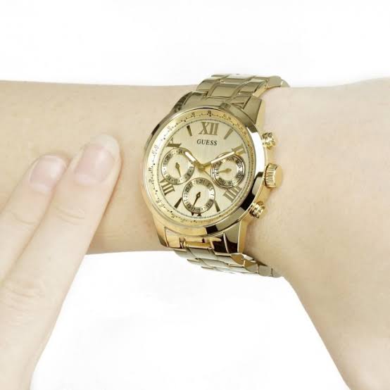 Guess Sunrise Multi-Function Gold-Tone Watch W0330L1