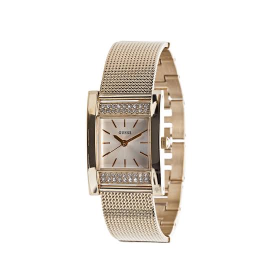 Guess Nouveau Diamond Gold Dial Ladies Watch W0127L2