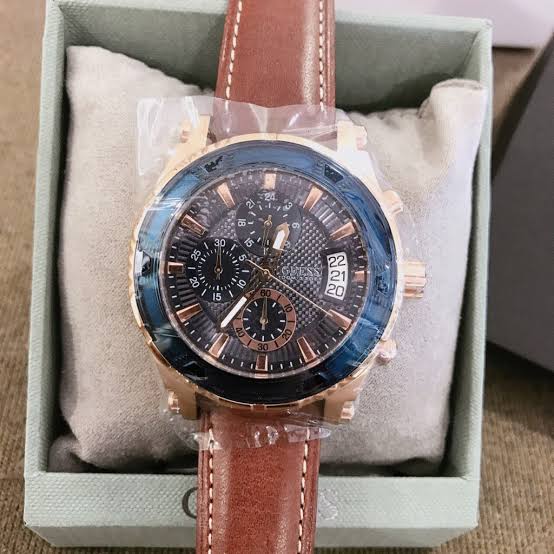 Guess Pinnacle Chronograph Blue Dial Men's Watch U0673G3